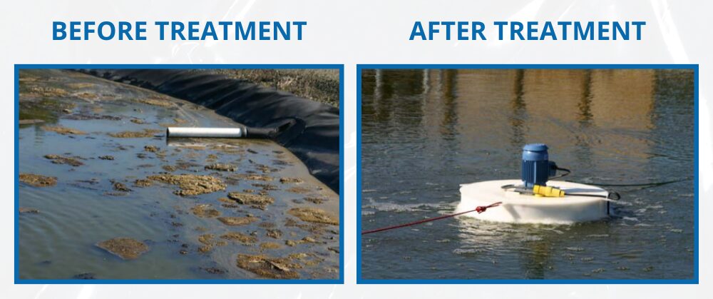 before and after wastewater treatment